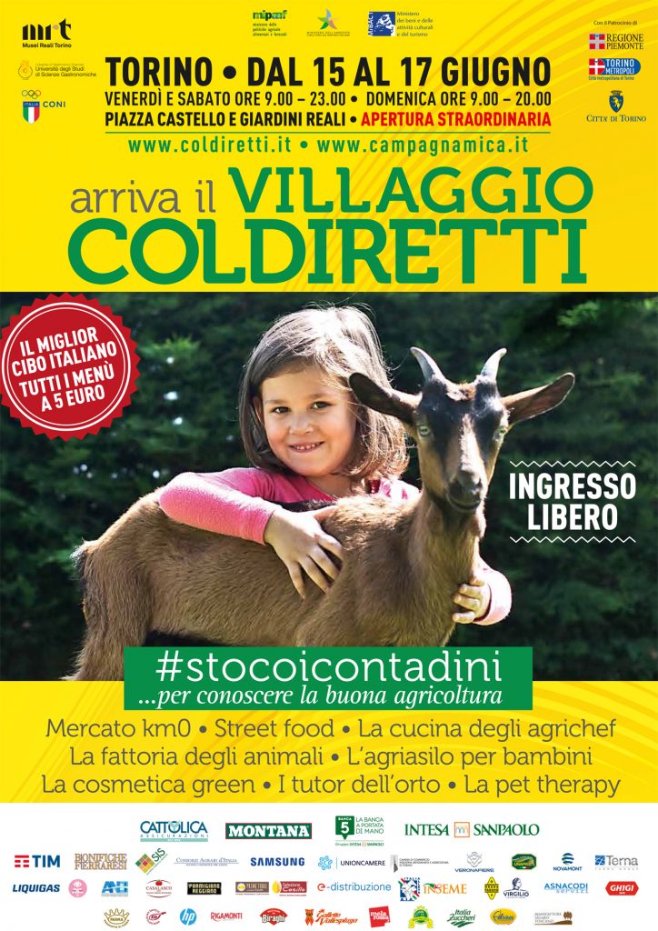 Dal 15 giugno arriva a Torino il Villaggio Coldiretti