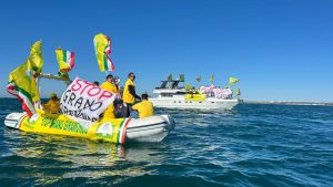 Blitz agricoltori Porto Manfredonia